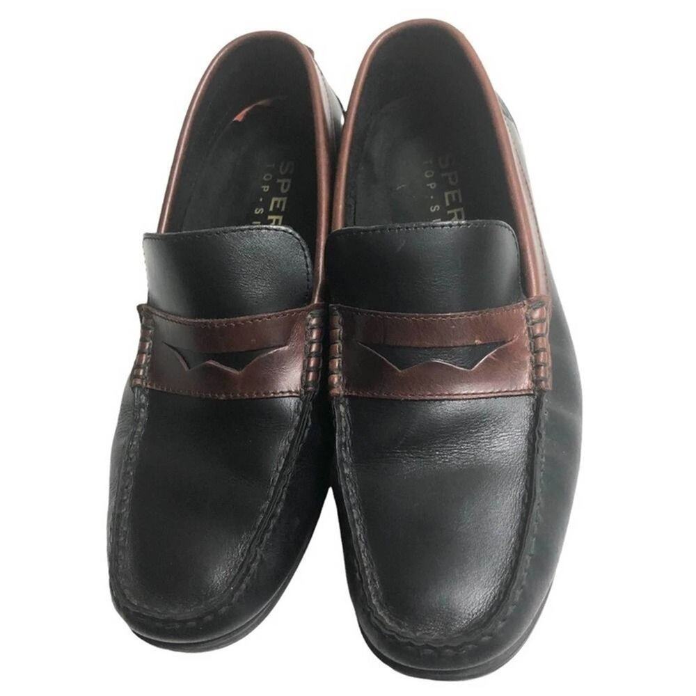 Sperry Essex Black Leather Penny Loafer Shoes